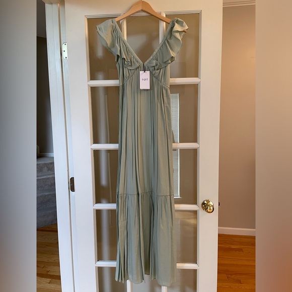 O.P.T. Light Green Jay Maxi Dress - Picture 4 of 5